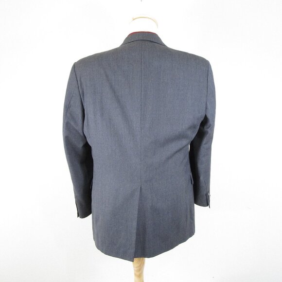 Burberry London Mens Solid Gray Wool Two Button Suit Size 41R Pants 35 X 31 - Picture 5 of 11